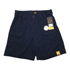 Lee Mens River Navy Cargo Shorts Size 29 100% Cotton LIghtweight